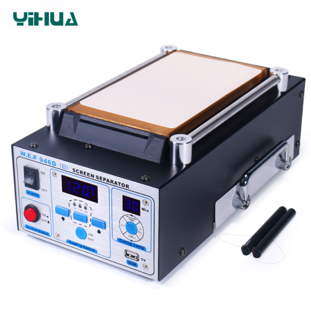 YYIHUA 946D III touch screen panel LCD separator glue disassemble machine for repairing mobile phones screen separator preheating station