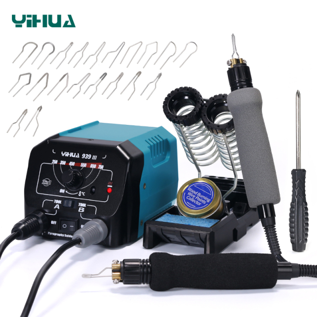 YIHUA 939-III Intelligent Working Indicator Constant temperature Pyrography Soldering Station Temperature Adjustable DIY Wood Burning Tools