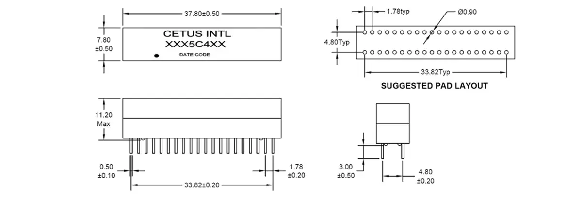 10/100 Base-TX Quad Port Magnetic Modules DIP