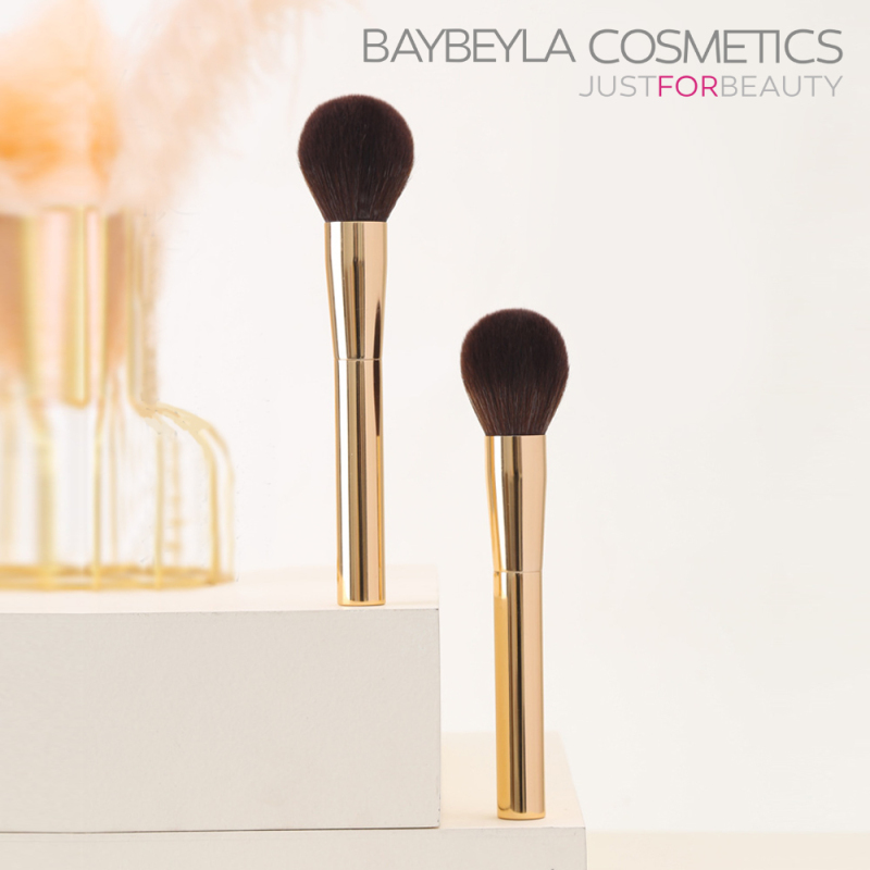 [BAYBEYLA Official Flagship Store] Brilliant Gold Brush Set of 4-YSL Gold Luxury Style-Brush Set-Loose Powder Brush Honey