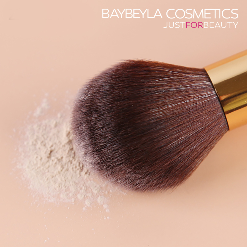[BAYBEYLA Official Flagship Store] Brilliant Gold Brush Set of 4-YSL Gold Luxury Style-Brush Set-Loose Powder Brush Honey