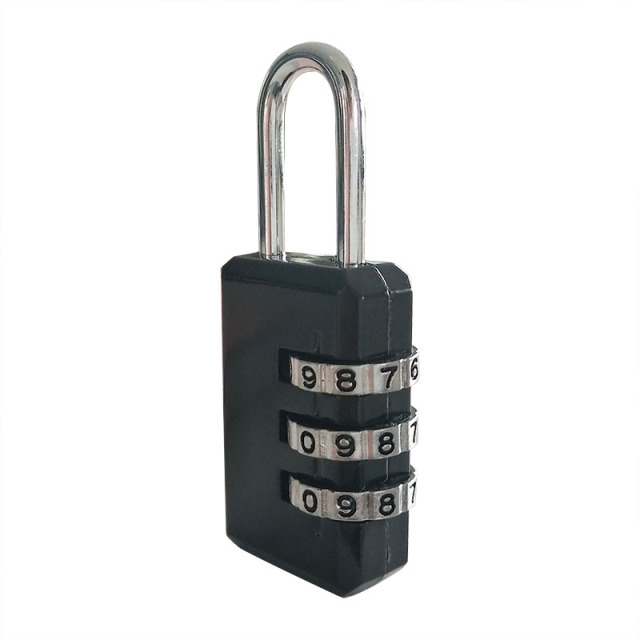 Wholesale Small 3 Digit Combination Black Padlock Uggage, Bags, Lockers Padlock Keyless Padlock