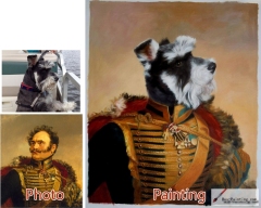 Custom oil portrait-The dog portrait