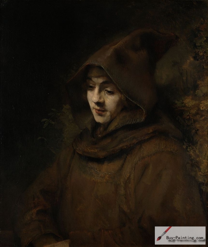 Rembrandt's son Titus, as a monk, 1660