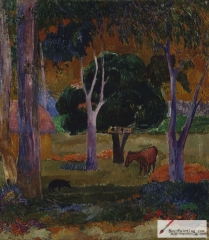 Landscape with a Pig and a Horse (Hiva Oa), 1903,