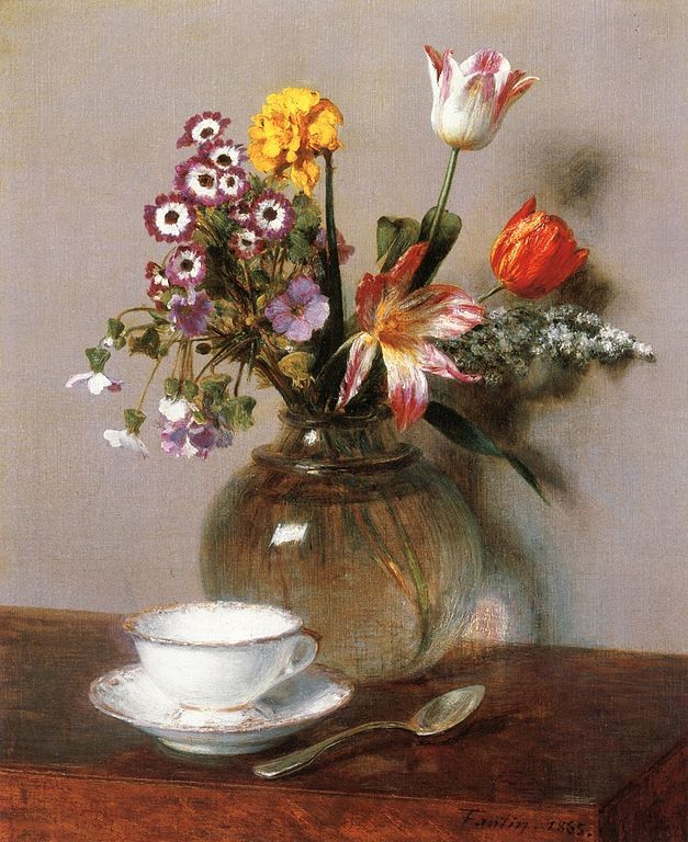 Still Life with Flowers and Fruit, 1865