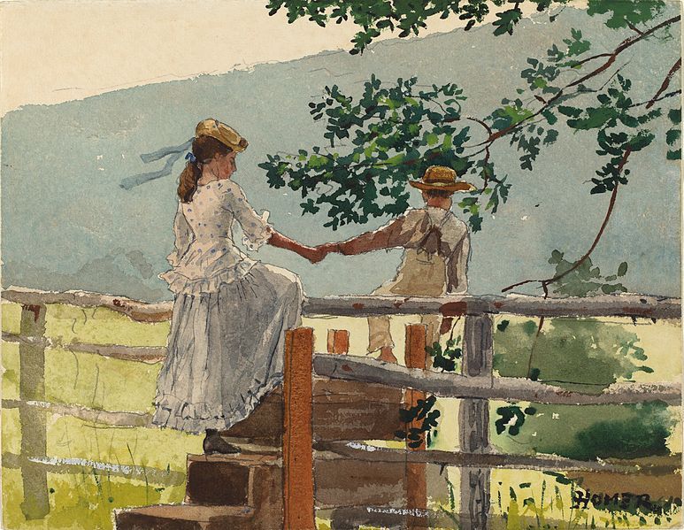 On the Stile, c. 1878