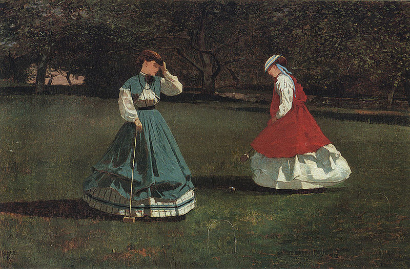 A Game of Croquet, 1866