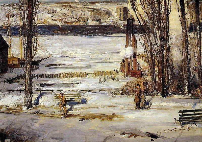 A Morning Snow Hudson River (1910)