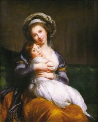 Self-portrait with her daughter Jeanne-Lucie, 1786