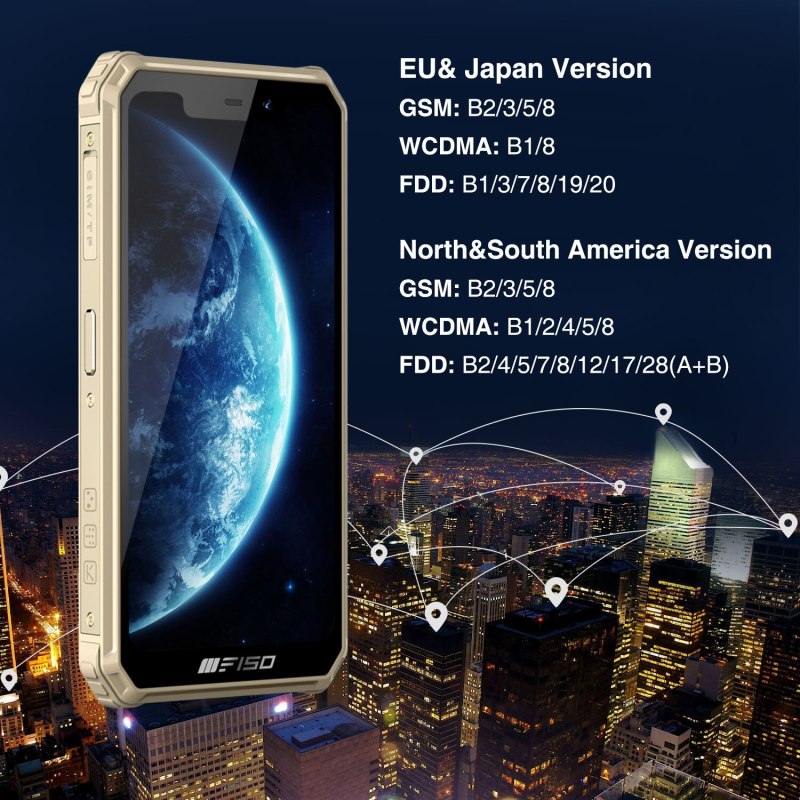 IIIF150 B2021 8000mAh Helio G25 Octa Core Mobile Phone 5.86''HD+ Waterproof Rugged Smartphone 6GB+64GB 13MP Quad Camera IP68/69K