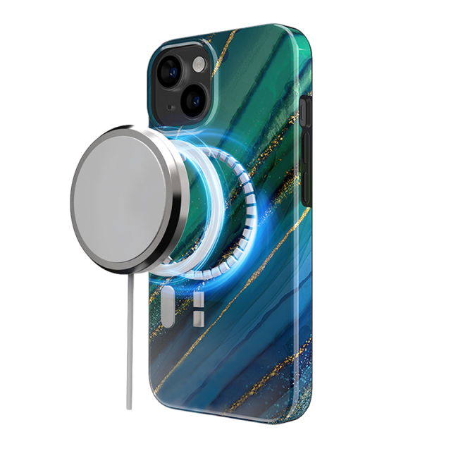 High Quality IMD Full-Wrap TPU Case with Glittery Marble Design: Magnetic Adsorption