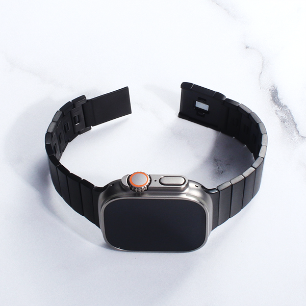 Apple Watch Ultra Stainless Steel Band: Slide-Out Magnetic Clasp for Quick Detach & Secure Fit