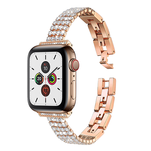 Sparkling Four-Row Diamond Strap for iWatch Series and Samsung Apple Ultra