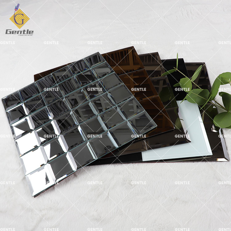 Custom 50X50MM Silvery Mirror Glass Mosaic Tiles