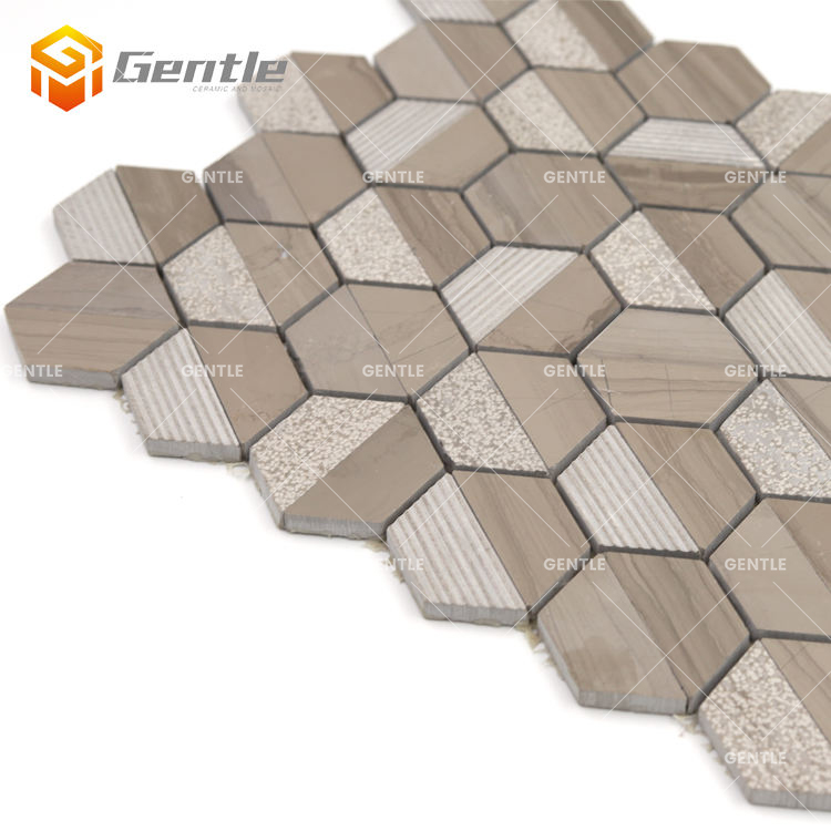 Hexagon Polished Surface Marble Mosaic