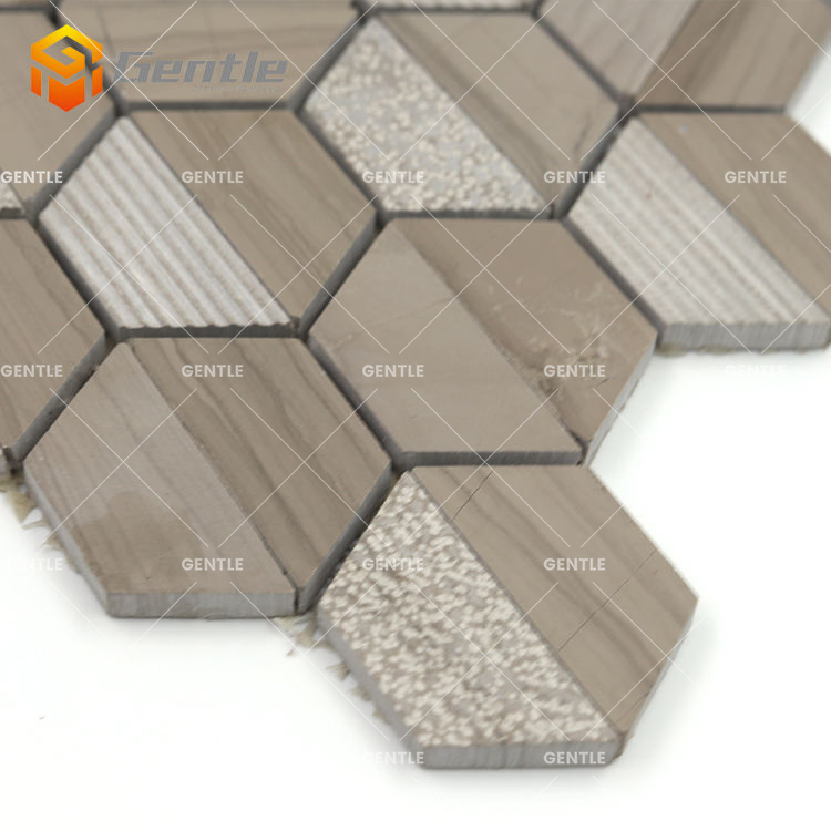 Hexagon Polished Surface Marble Mosaic