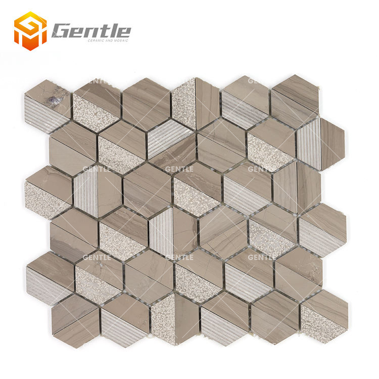 Hexagon Polished Surface Marble Mosaic