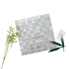 Metallic Feeling Square Glass Mosaic