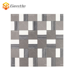 Antiskid Square Silver Wall Mosaic Backsplash Tile
