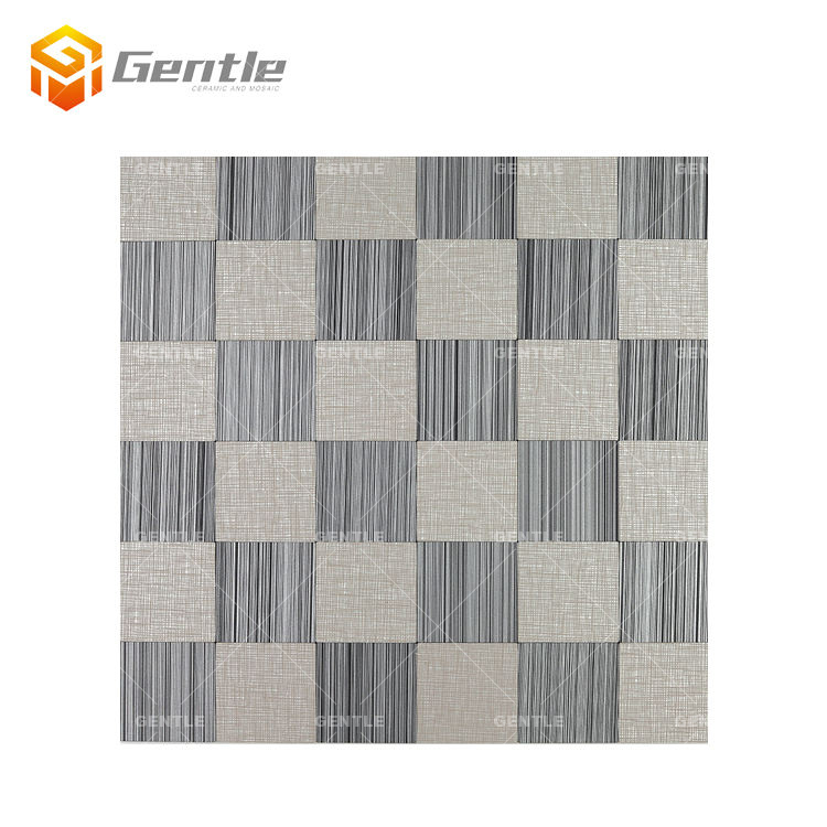 Brushed Square Composite Panel Wall Mosaic
