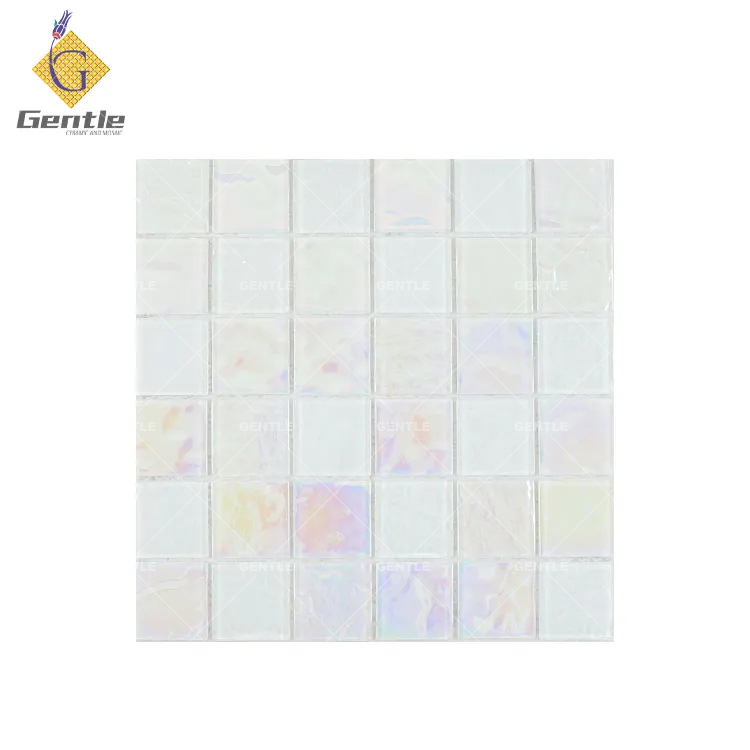 Customized 300*300 White Crystal Glass Mosaic Sheet