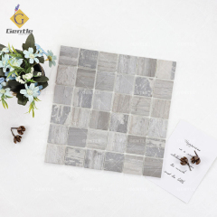 Light Grey Wood Texture Recycled Glass Mosaic