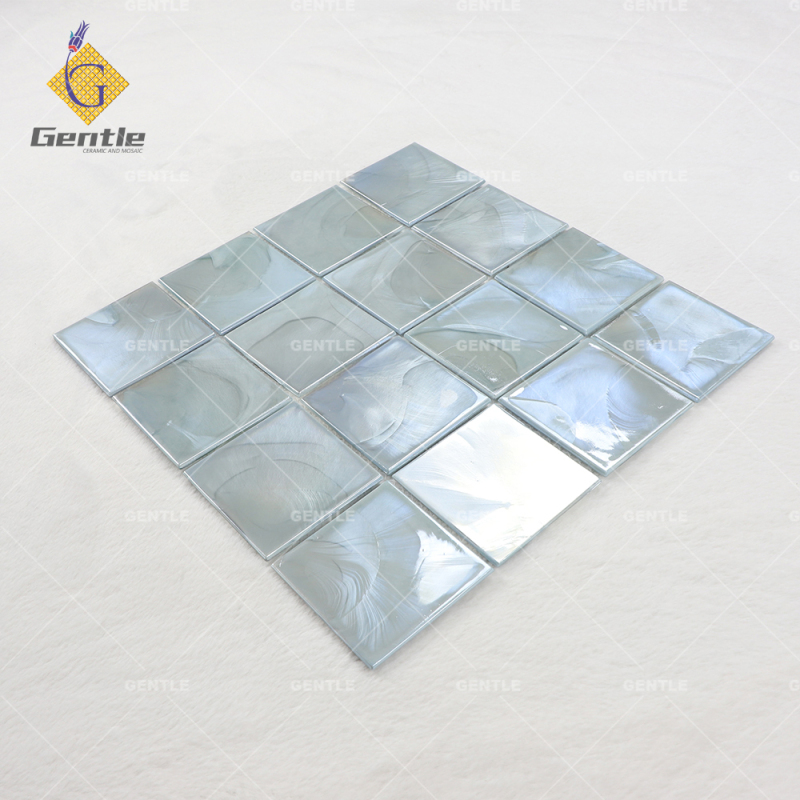 Wholesale Green Square Hot Melt Mosaic Tiles For Wall