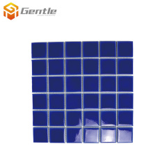 Custom Blue Ceramic Mosaic Tiles For Swimming Pool