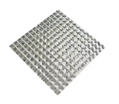 Wholesale 20X20 Diamond Face Silver Pure Crystal Glass Mosaic Tiles