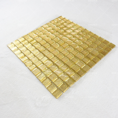 Wholesale Gold Foil Square Glass Mosaic Tiles