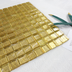 Wholesale Gold Foil Square Glass Mosaic Tiles
