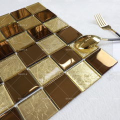 Wholesale Luxury Gold Goil Mixed Glass Mosaic Tiles