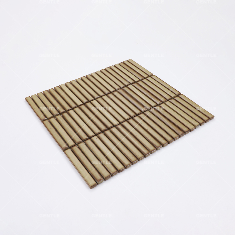 Wholesale Matt Brown Porcelain Mosaic With Rustic Style
