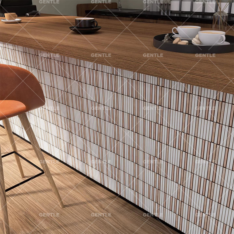 Wholesale Matt Brown Porcelain Mosaic With Rustic Style