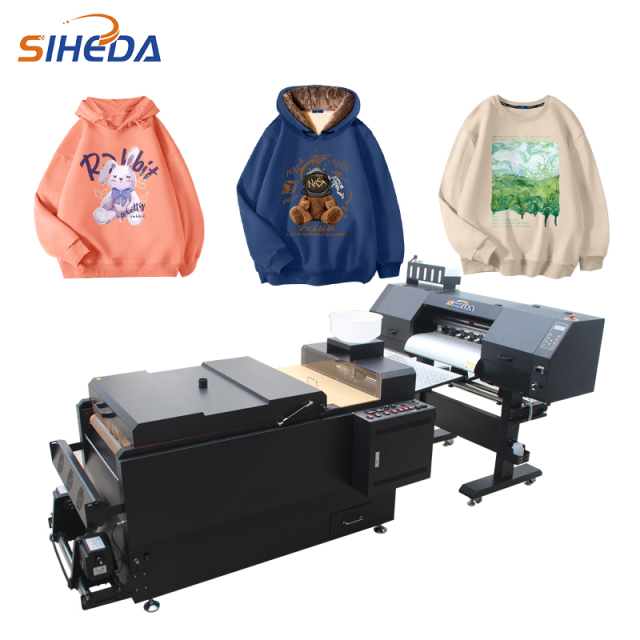 Siheda 24inch T-shirt dtf textile printer digital xp600 i3200 4 heads dtf printer 60cm printing machine xp600 dtf printer 60cm