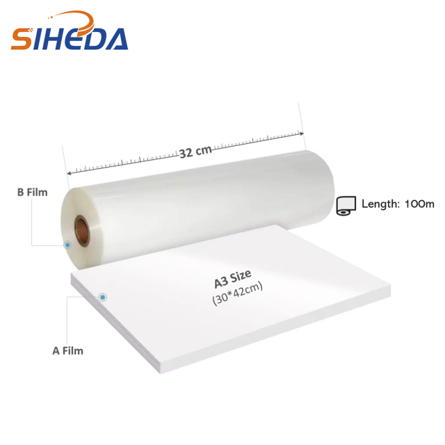 A3 Size and 32cm x 100m Soft Touch Hot Glitter Lamination Film for UV Crystal Label Printing
