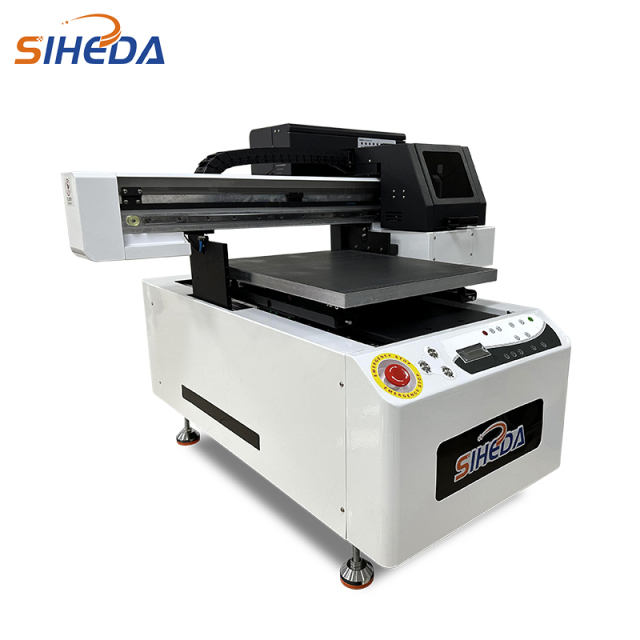 Siheda 2022 New Product Acrylic Glass Stainless Steel Ceramic Wood Flatbed UV Printer A3 With Varnish