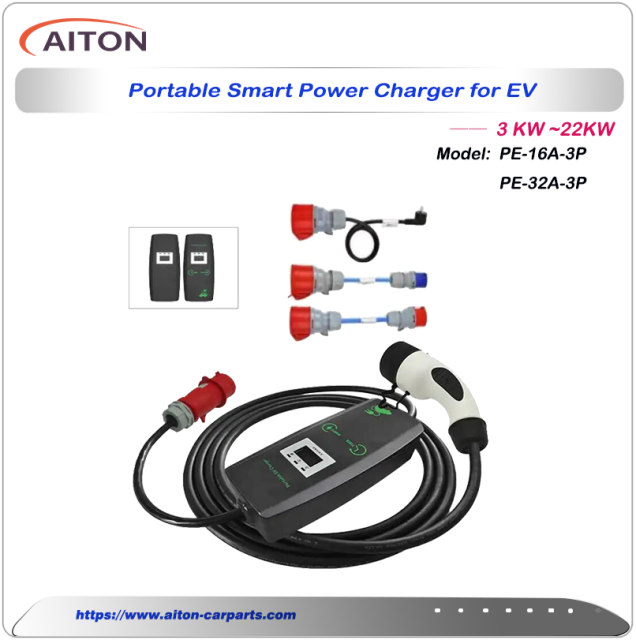 3kW to 7kW  Portable Smart  EV Charger