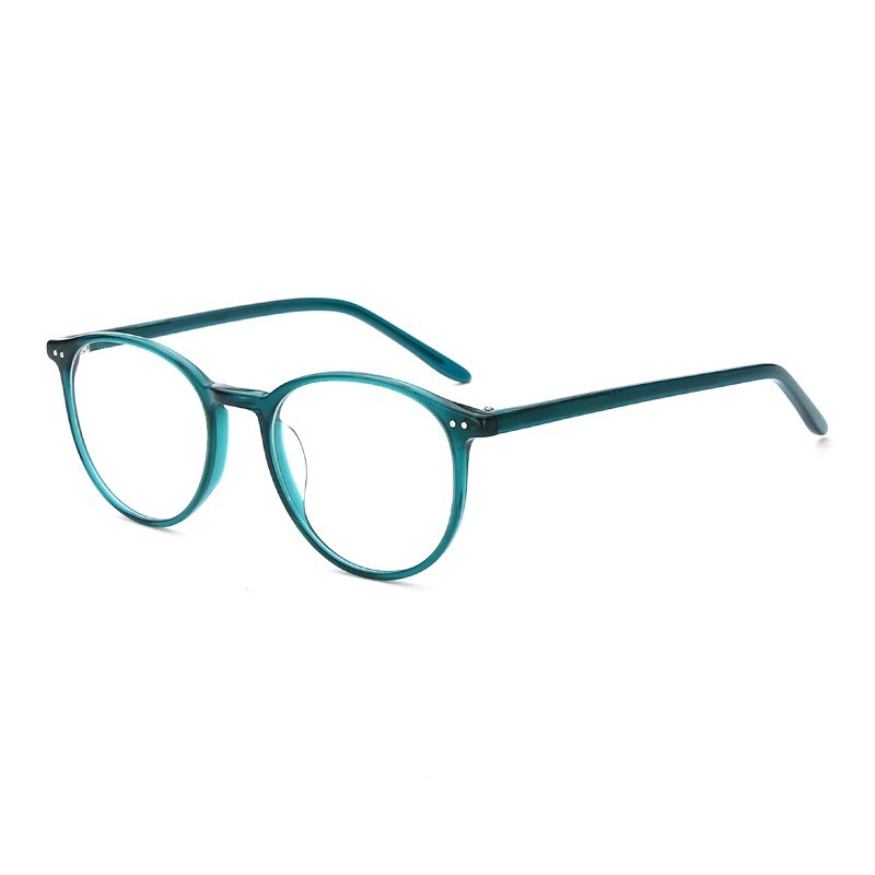 Retro Acetate Prescription Glasses Frame Women Men Round Optical Myopia Anti Blue Light Eyeglasses Photochromic Eyewear
