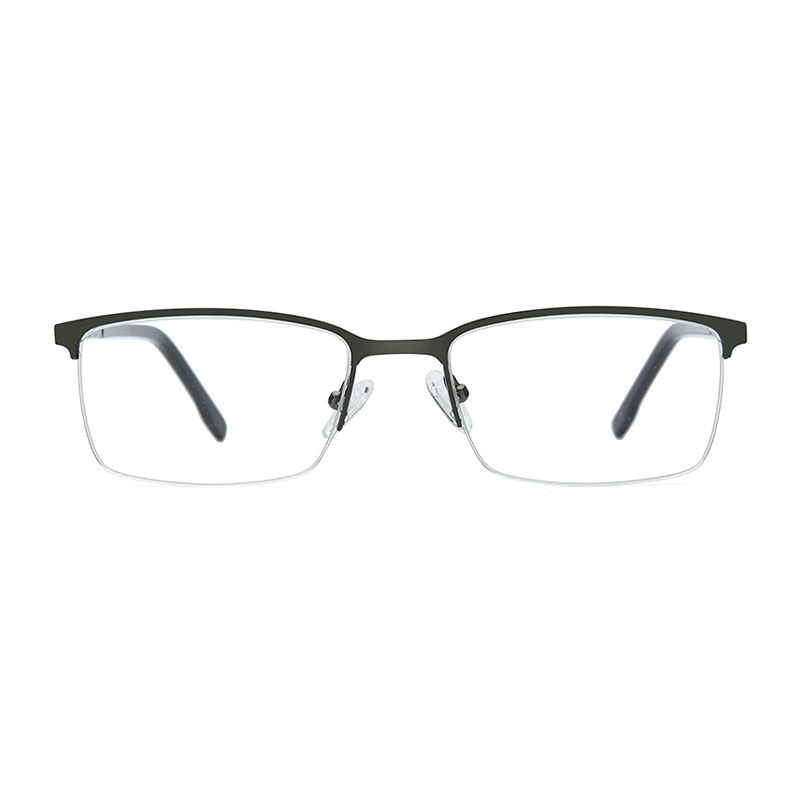 Alloy Semi Rimless Prescription Glasses Men Anti-Blue-Ray Myopia Eye Glasses Clear Optical Photochromic Eyeglasses 2020