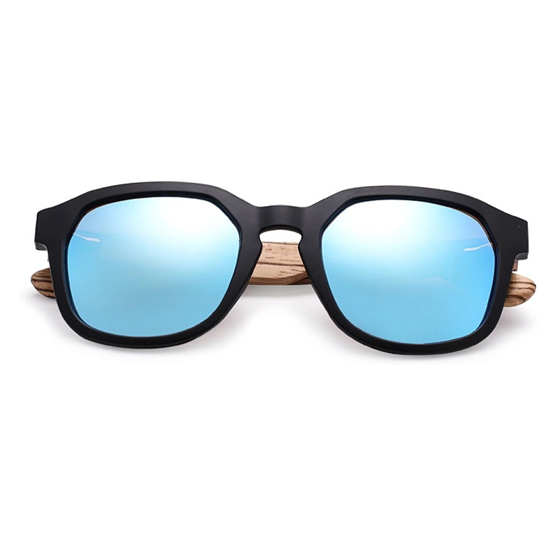 New arrival colorful mirror lens luxury wooden eco friendly glass high end sports sunglasses