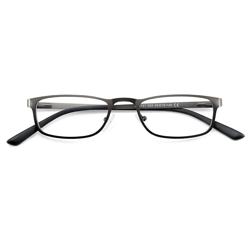 Oval retro style metal optical glasses for men