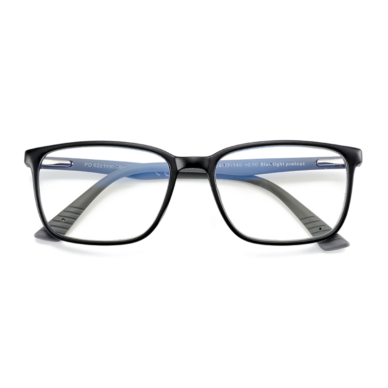 Square retro fashion style plastic men's presbyopia blue light glasses