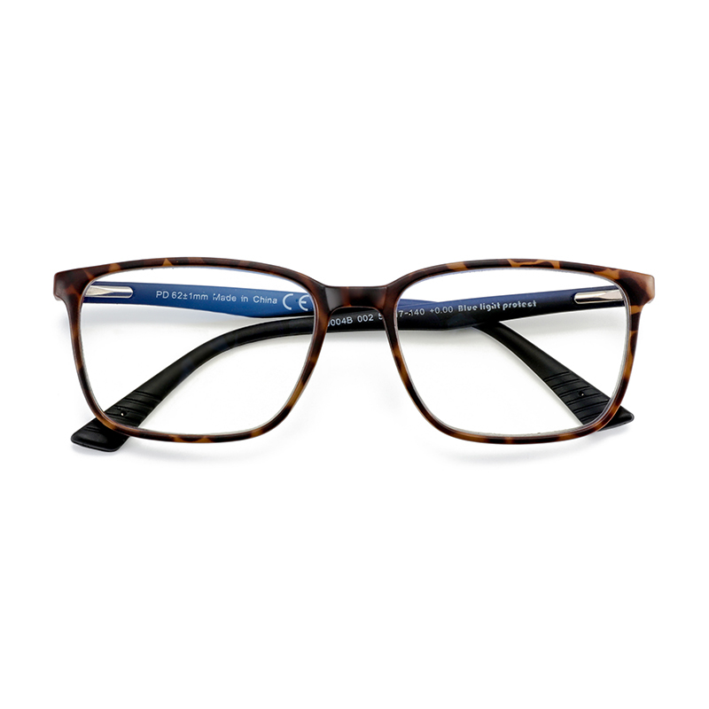Square retro fashion style plastic men's presbyopia blue light glasses