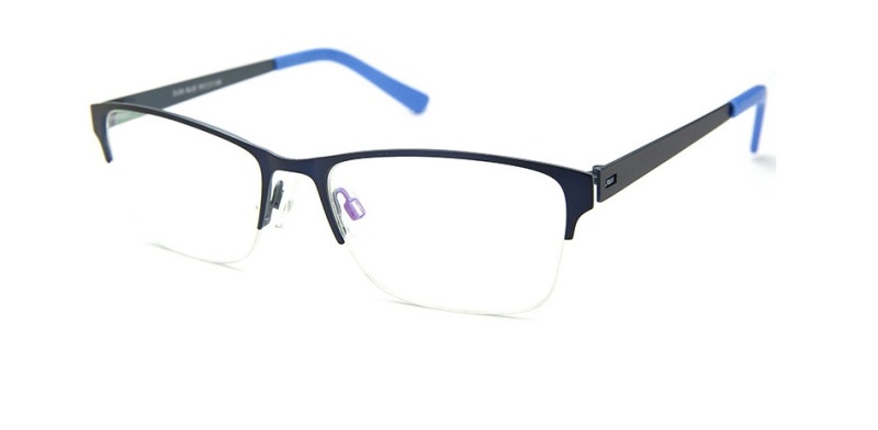 Metal Semi Rimless Prescription Glasses Frame For Men Optical Hyperopia Myopia Eyeglasses Eyewear