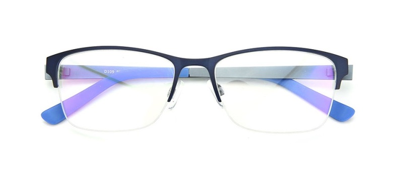 Metal Semi Rimless Prescription Glasses Frame For Men Optical Hyperopia Myopia Eyeglasses Eyewear
