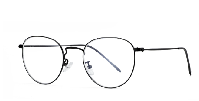 Round retro style metal neutral glasses