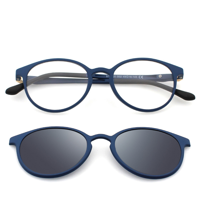 Magnetic Clip On Sunglasses For Women Men Polarized UV400 Sunglasses Optical Myopia Glasses Frame 2 in 1 Shade Eyewear