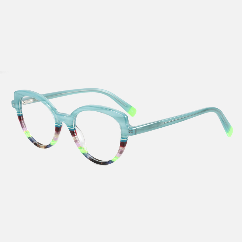 2023 New Design Ladies Cat Eye Frame Glasses Computer Trend Acetate Women Eyeglasses Eyewear